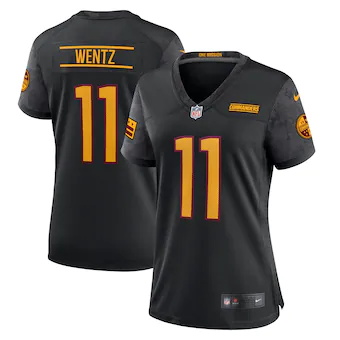 womens nike carson wentz black washington commanders al_002